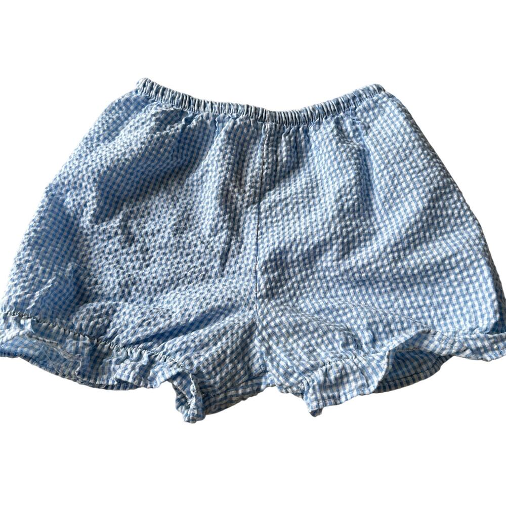 Gingham seersucker shorts